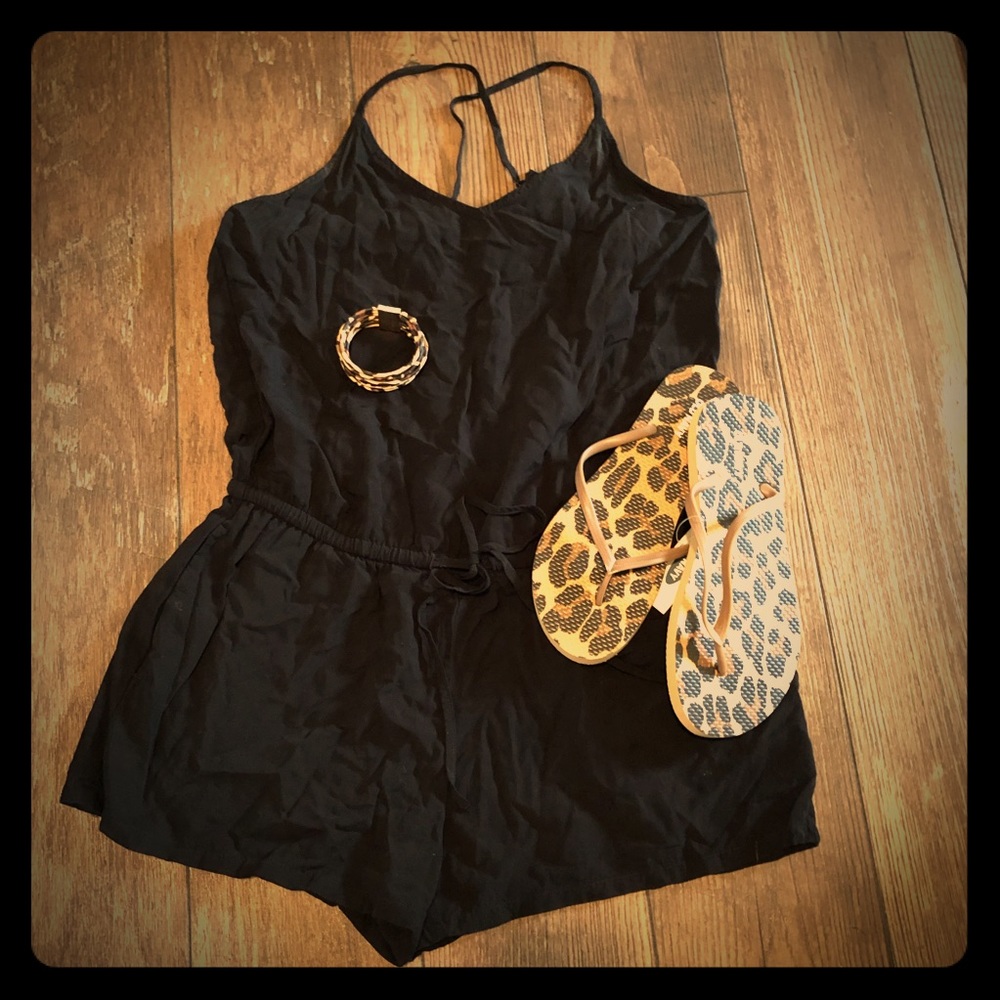 Cross Back Romper - S